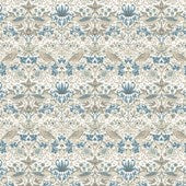 Mini Strawberry Thief - Linen || Morden Cotton Lawn by Morris & Co.