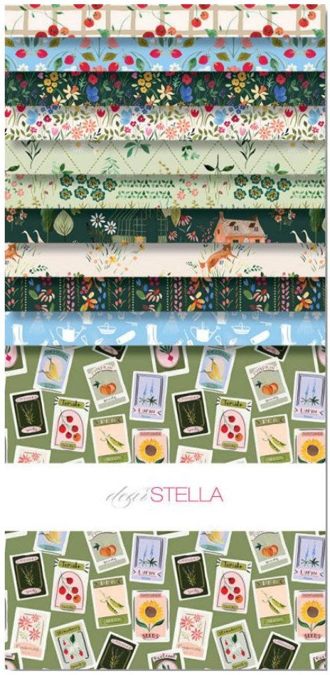 GRANDMA'S GARDEN - 10" SQUARE PACKS, 42 COLORS || GRANDMAS GARDEN || Dear Stella