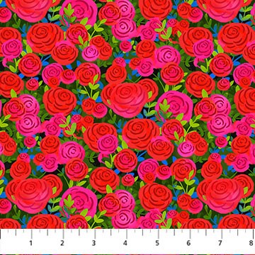 RED ROSES - RED II QUILT RETREAT