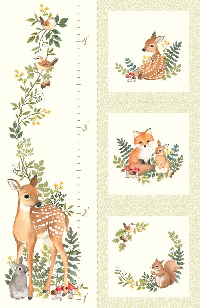 GROWTH CHART - CREAM MULTI ll WOODLAND BABES