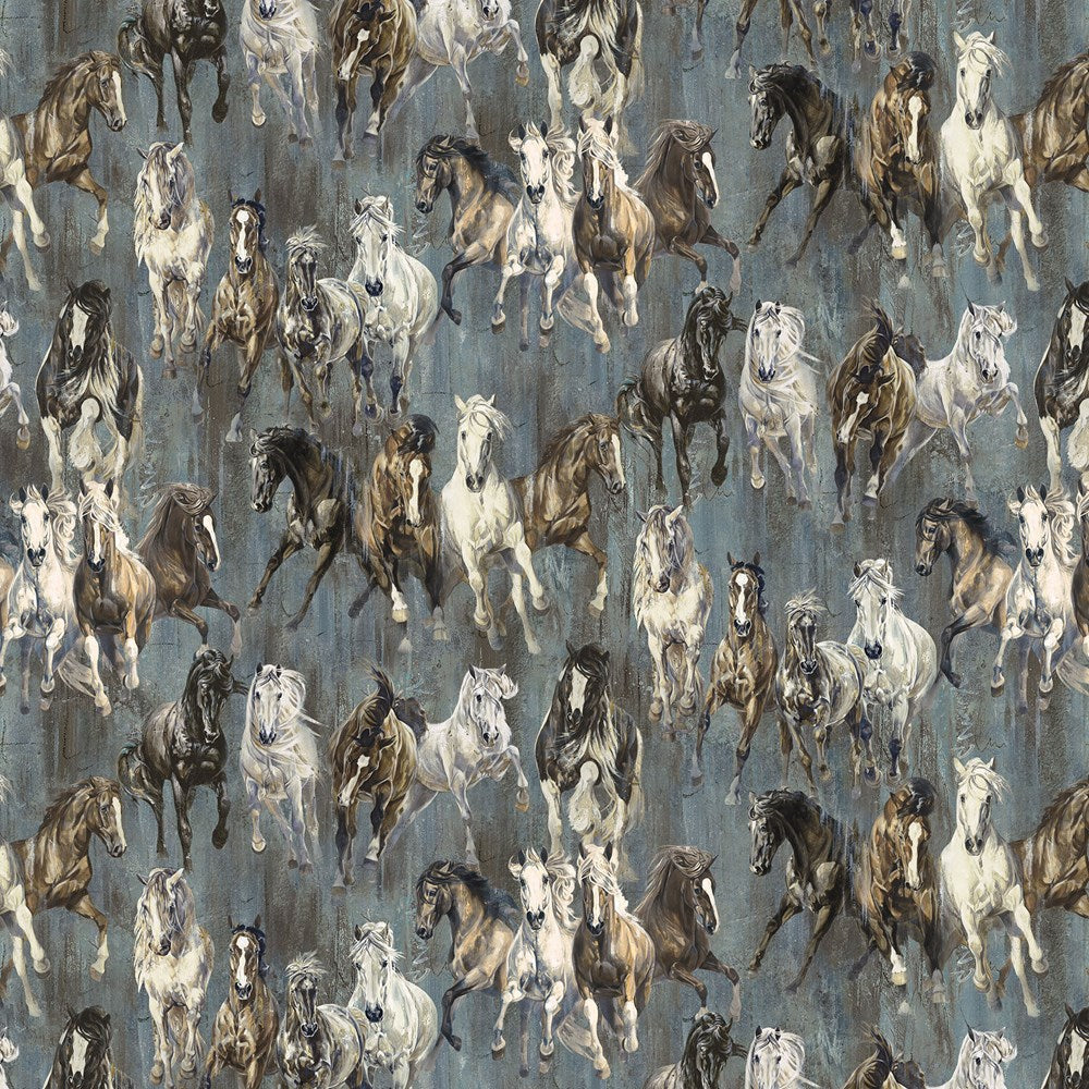 HORSES - CHARCOAL MULTI || PEDIGREE || Northcott Studio