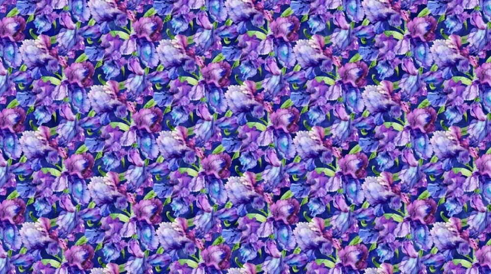 PACKED IRIS - DK PURPLE MULTI || INFATUATION || Northcott Studio