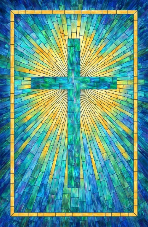 PANEL - BLUE MULTI || RISEN || Northcott Studio