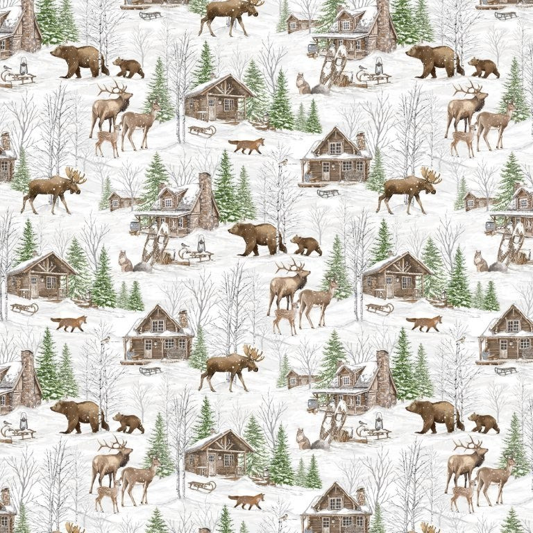 Scenic - WHITE MULTI || WINTER WOODLAND || Northcott Studio