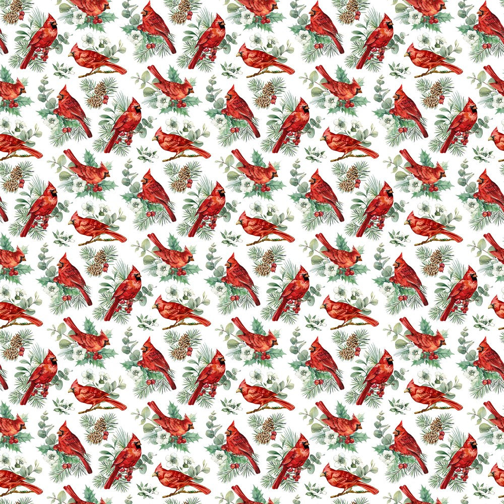 Cardinals - WHITE MULTI || HOME FOR CHRISTMAS || Northcott Studio