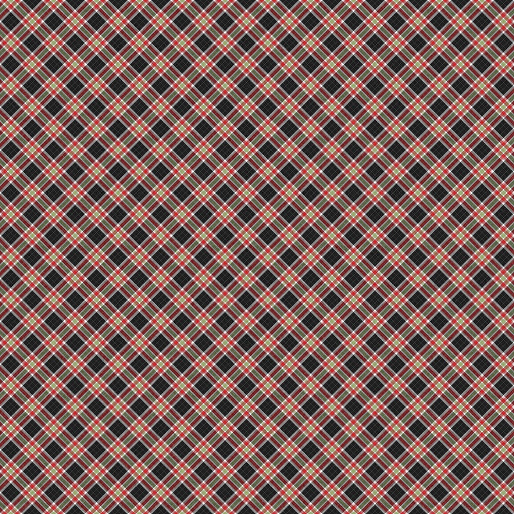 Plaid - BLACK MULTI || HOME FOR CHRISTMAS || Northcott Studio