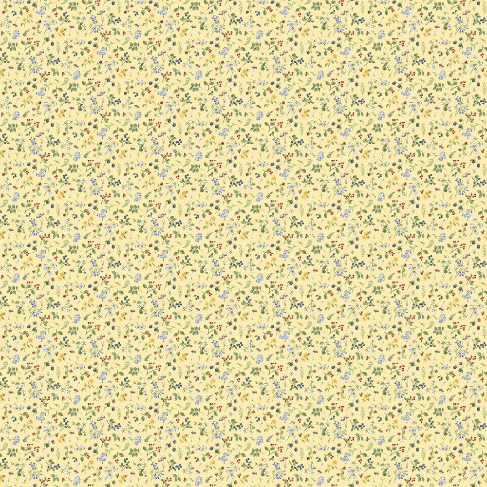 Sm Floral Toss - YELLOW MULTI || COUNTRY MOUSE || Northcott Studio