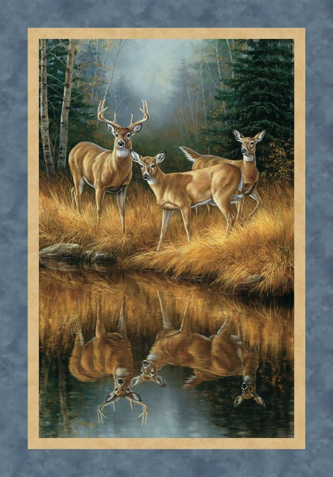 Panel - MD BLUE MULTI || NATURESCAPES BIRCHWOOD || Northcott Studio