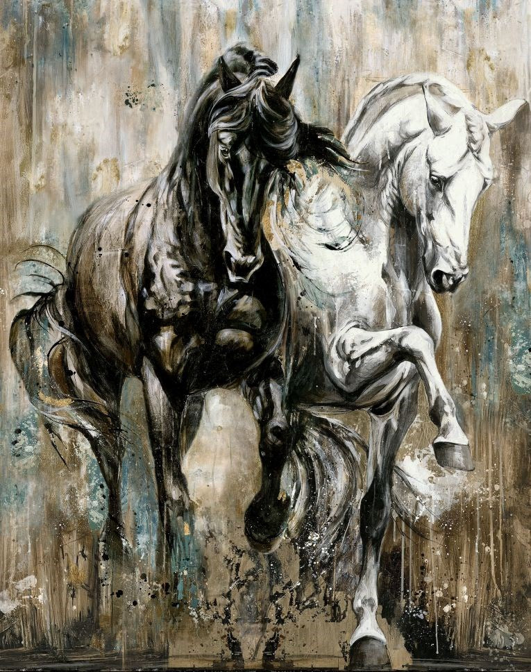 Horse Panel - BROWN MULTI || SHADOW & LIGHT || Northcott Studio