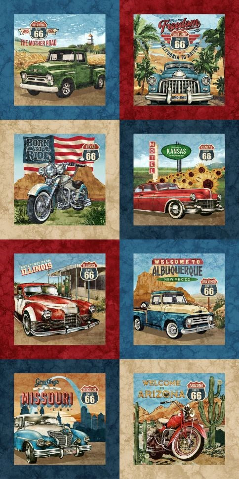 BLOCKS - NAVY MULTI || HISTORIC ROUTE 66 || Northcott Studio