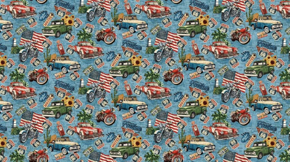 ROUTE 66 TOSS - BLUE MULTI || HISTORIC ROUTE 66 || Northcott Studio