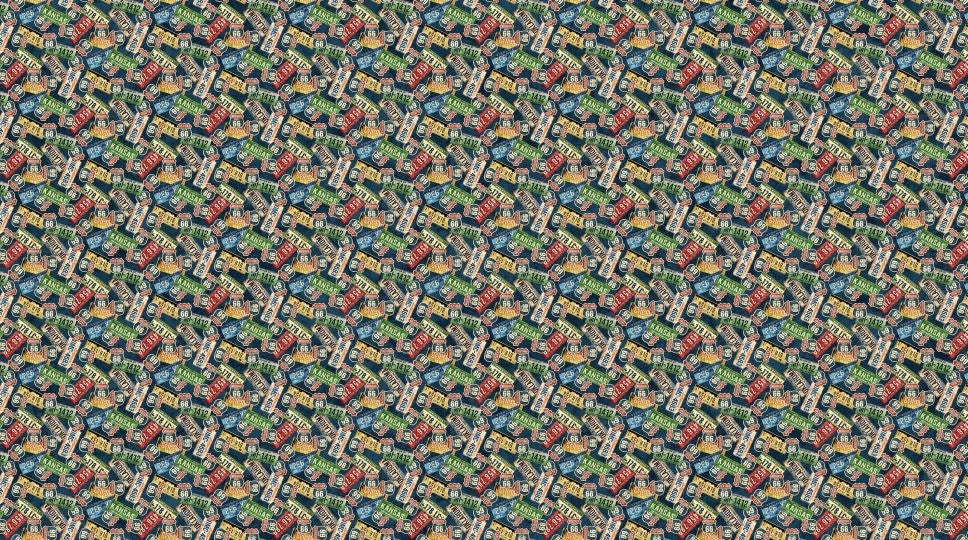 LICENSE PLATES - NAVY MULTI || HISTORIC ROUTE 66 || Northcott Studio