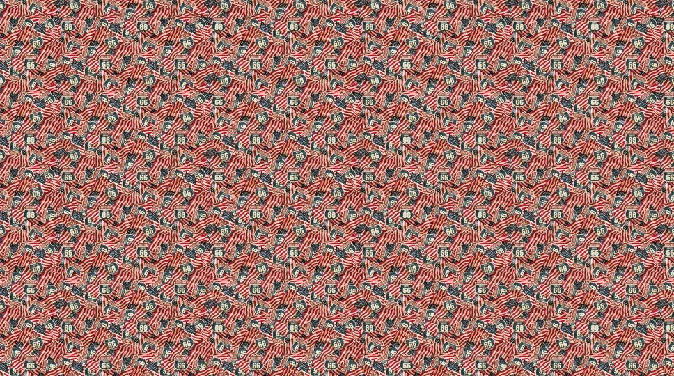 FLAGS & SIGNS - RED MULTI || HISTORIC ROUTE 66 || Northcott Studio