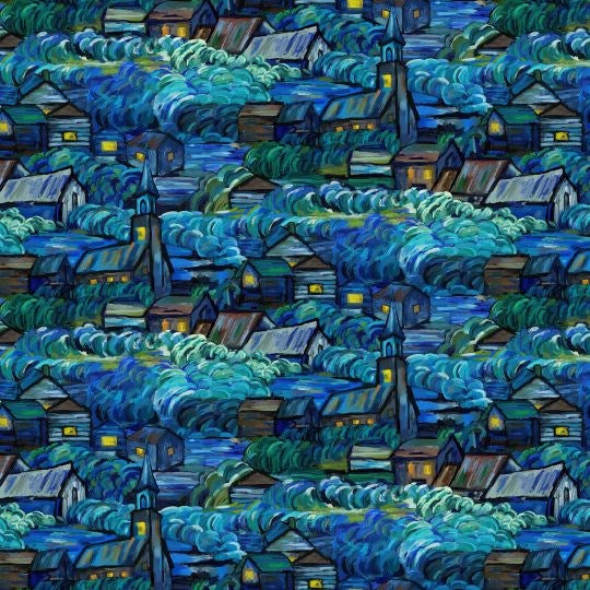 SCENIC - DK BLUE MULTI || STARRY NIGHT || Northcott Studio