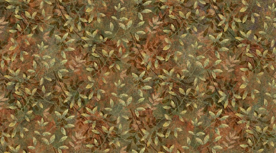 LEAVES - DK RUST MULTI || STONEHENGE ORGANICS || Northcott Studio