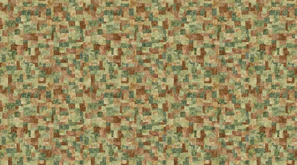 SQUARES - DK GREEN MULTI || STONEHENGE ORGANICS || Northcott Studio