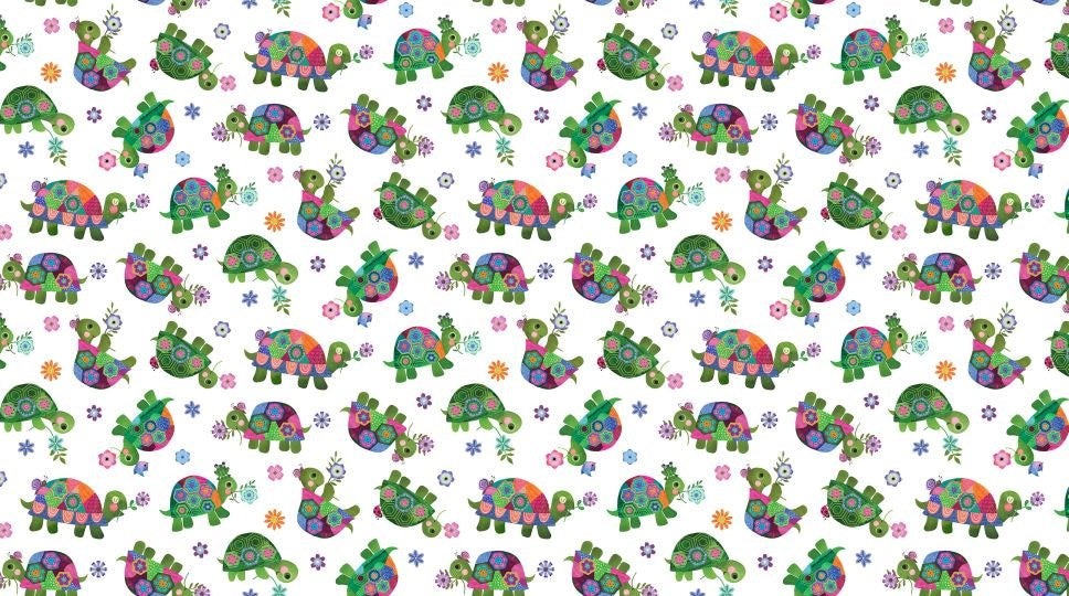 TURTLES - WHITE MULTI || TOPSY TURTLES || Northcott Studio