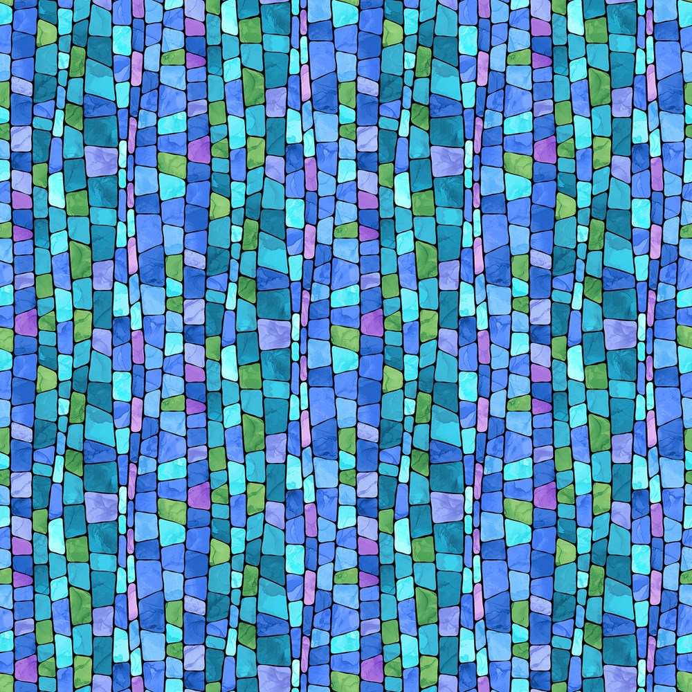 Vertical Glass - BLUE MULTI || BLESSINGS || Northcott Studio