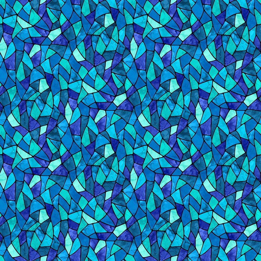 Stained Glass - BLUE MULTI || TREE OF LIFE || Northcott Studio