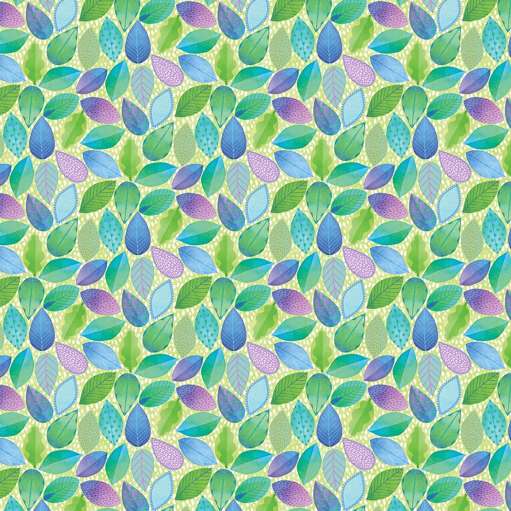 Leaves - LT GREEN MULTI || FAMILY ROOTS || Northcott Studio
