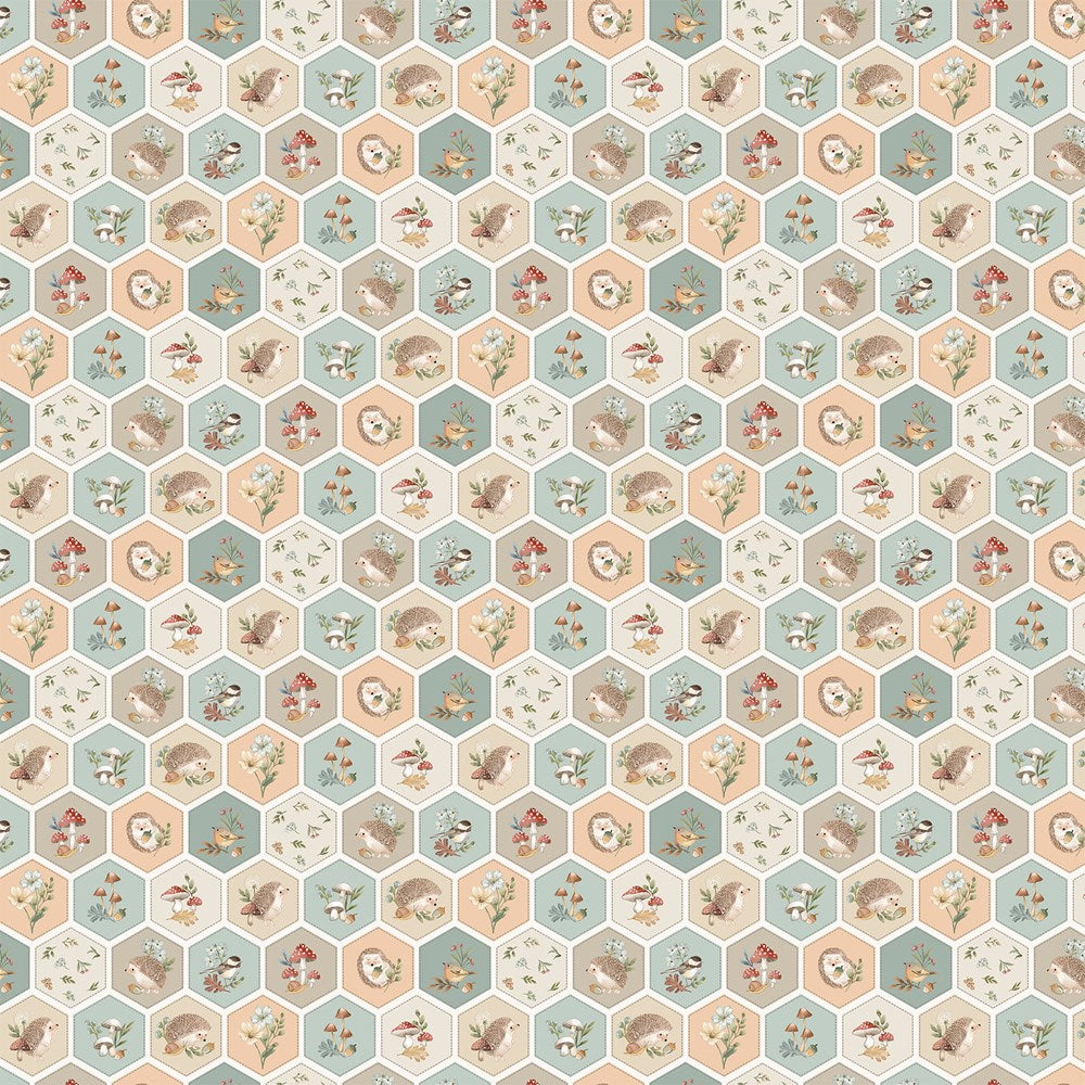 Hexies - CREAM MULTI || HEDGEHOG HOLLOW || Northcott Studio