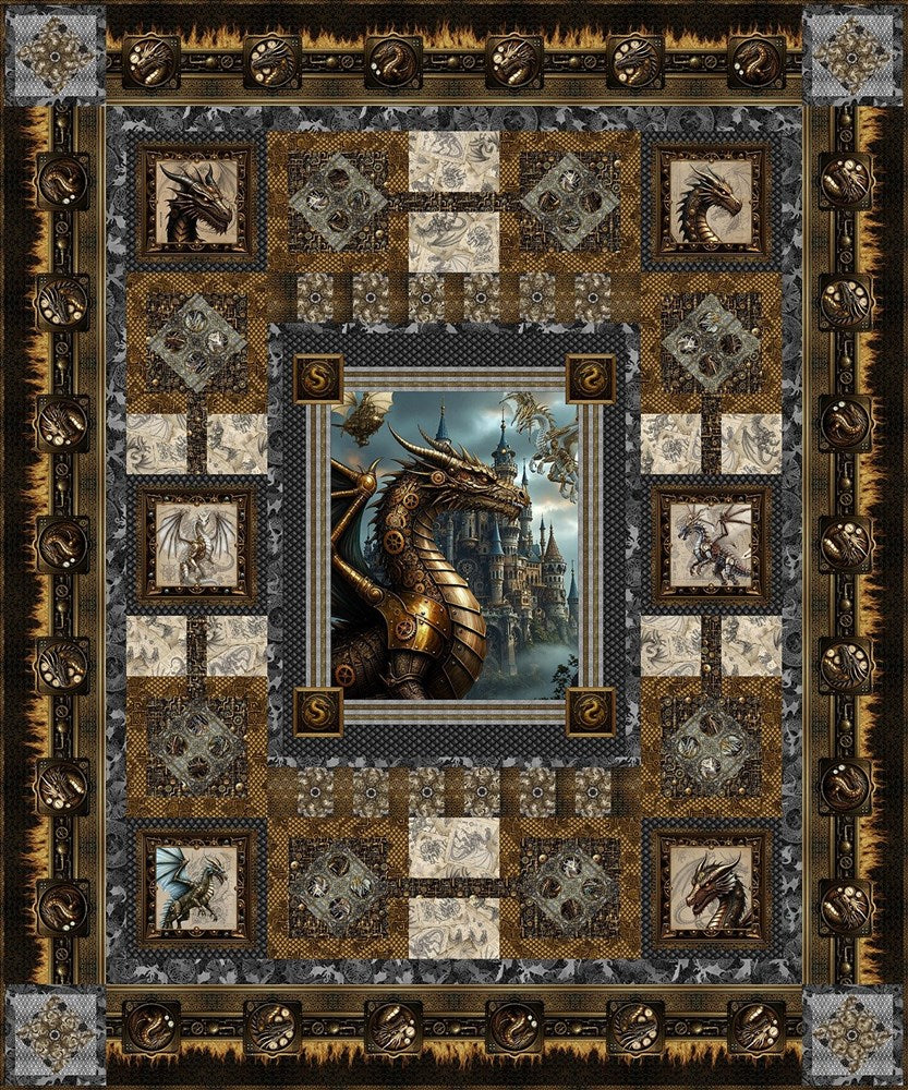 Dragons - Steampunk Dynasty -  || Quilt Pattern || In the Beginning