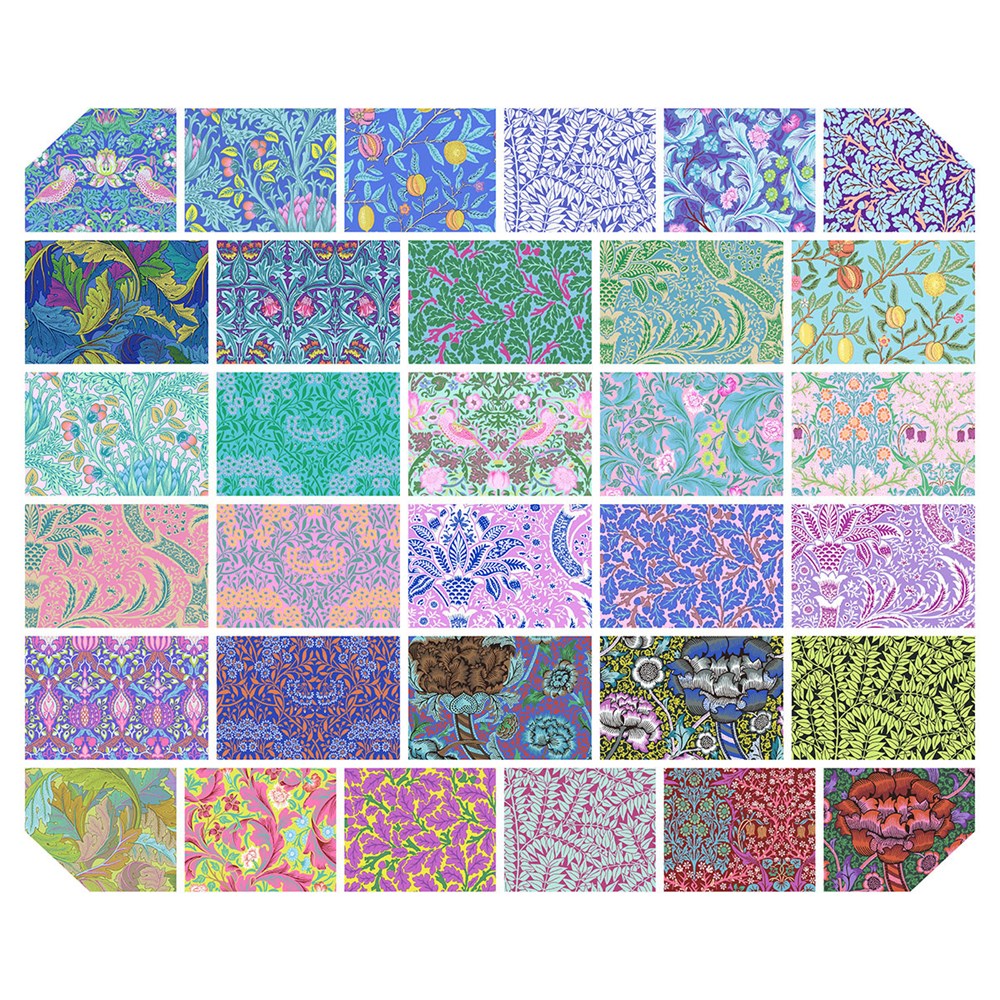 Morris & Co - 2.5in Design Roll - 40pcs || Saturday Stash || Kaffe Fassett x Morris & Co.