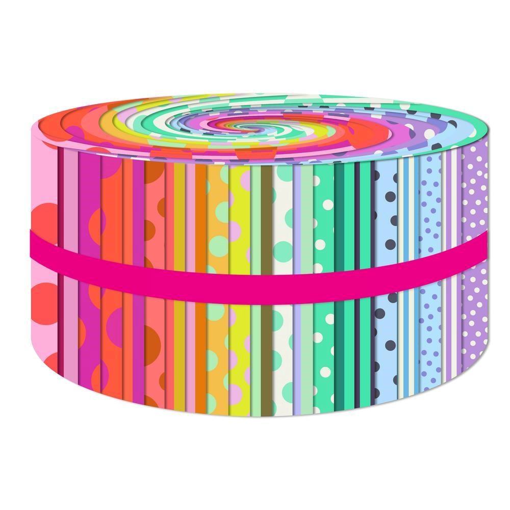 True Colors Sticks and Stones - 2.5in Design Roll - 40pcs || True Colors Sticks and Stones 2.5in Design Roll || Tula Pink