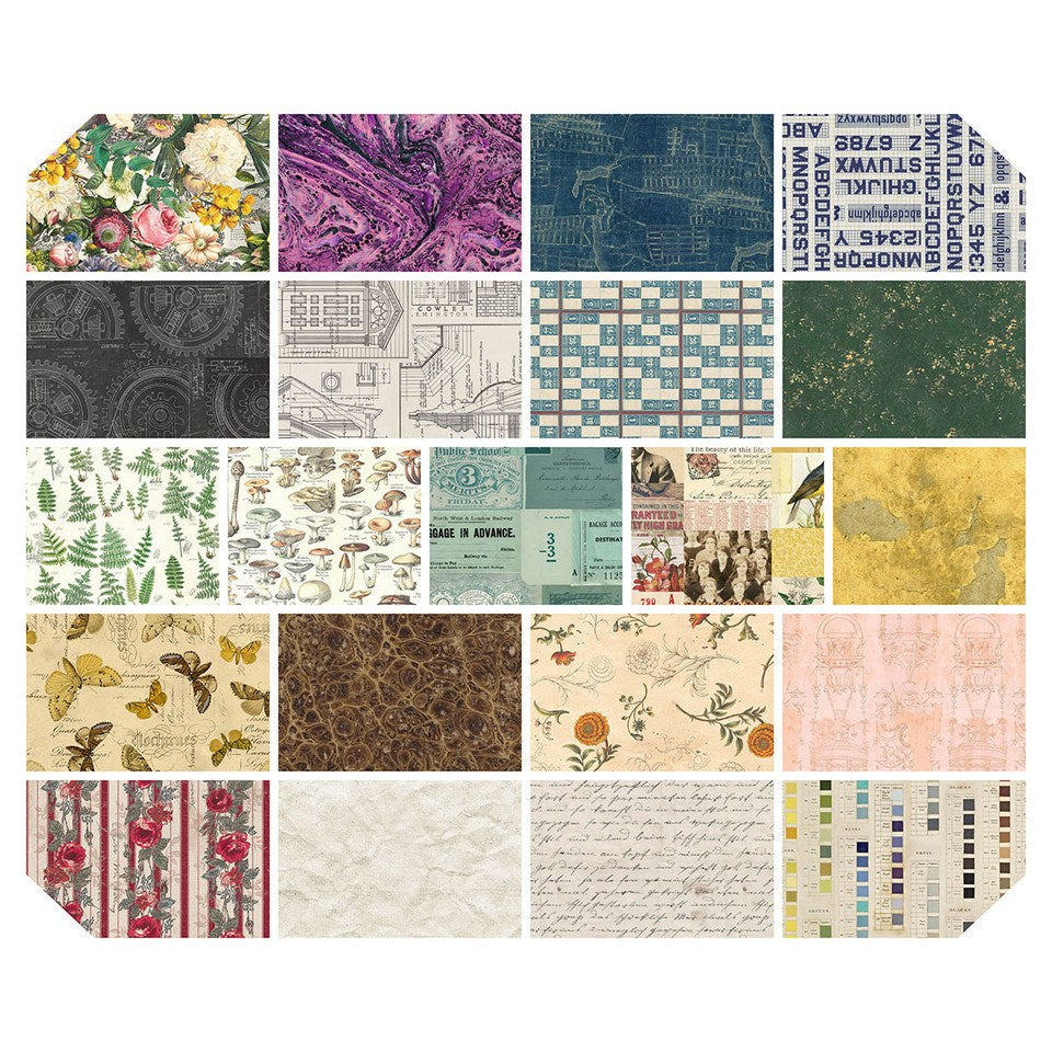 Palette Curated - Fat Quarter - 21pcs || Palette Curated || Tim Holtz Eclectic Elements