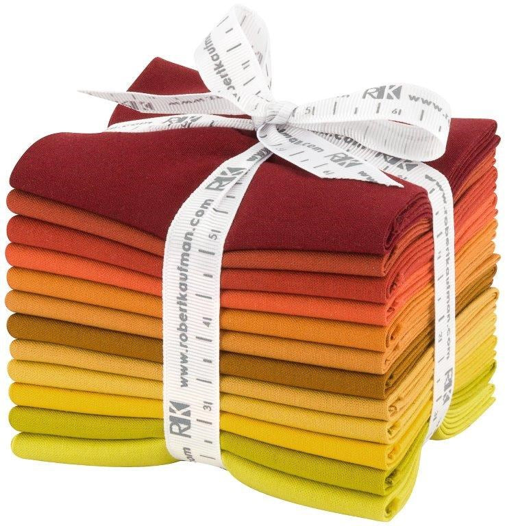 FQ-1371-12 PC KONA COTTON AUTUMN HUES || Kona Cotton || FAT QUARTER BUNDLES