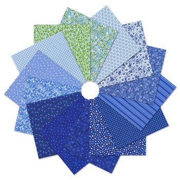 FQ-2386-14 || FAT QUARTERS || FABRIC MARKET BLUEBERRY FAT QUARTER BUNDLE || Robert Kaufman