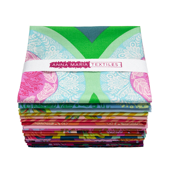 FAT QUARTERS - 18&quot;x22&quot; || PERENNIAL BORDERS || Anna Maria Textiles Studio
