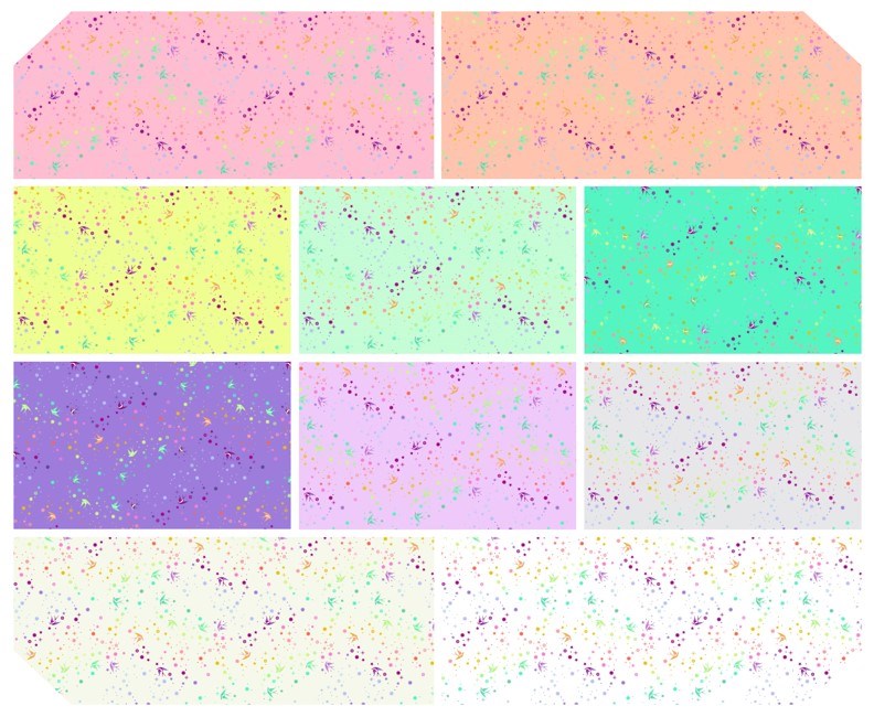 Fairy Dust - 2.5" Mini Charm Pack - 42pcs || Fairy Dust || Tula Pink