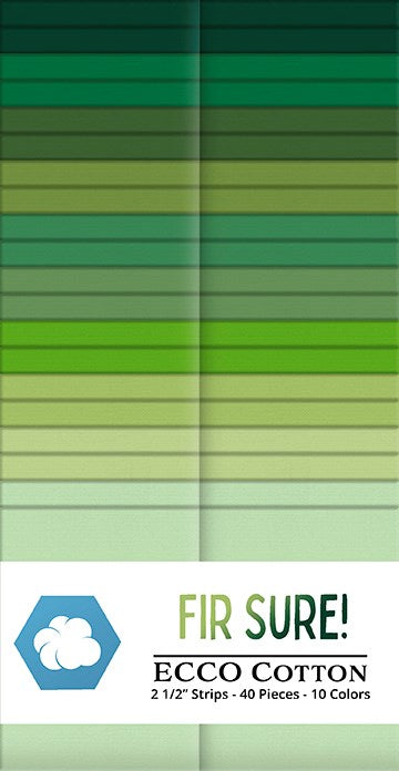 Fir Sure-SP / 2.5" Strips || Ecco Cotton || White Owl Textiles