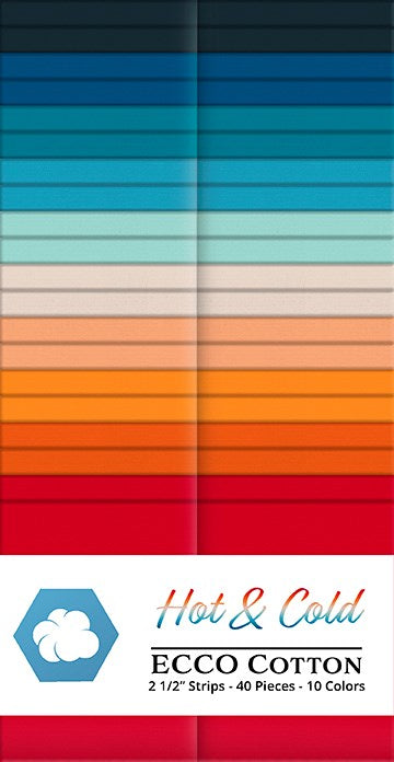 Hot & Cold-SP / 2.5" Strips || Ecco Cotton || White Owl Textiles