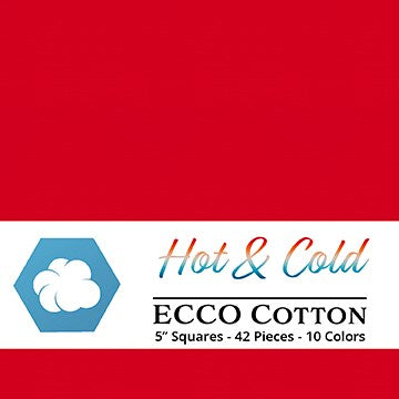 Hot & Cold-Stamp / 5" Squares || Ecco Cotton || White Owl Textiles