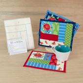 QAYG Log Cabin Mug Mats -- 3 per pack