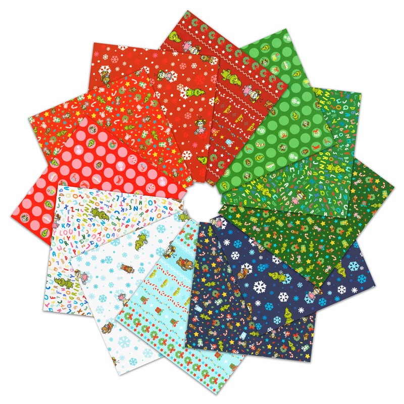 FQ-2337-13 || FAT QUARTER BUNDLES || LITTLE GRINCH || Robert Kaufman