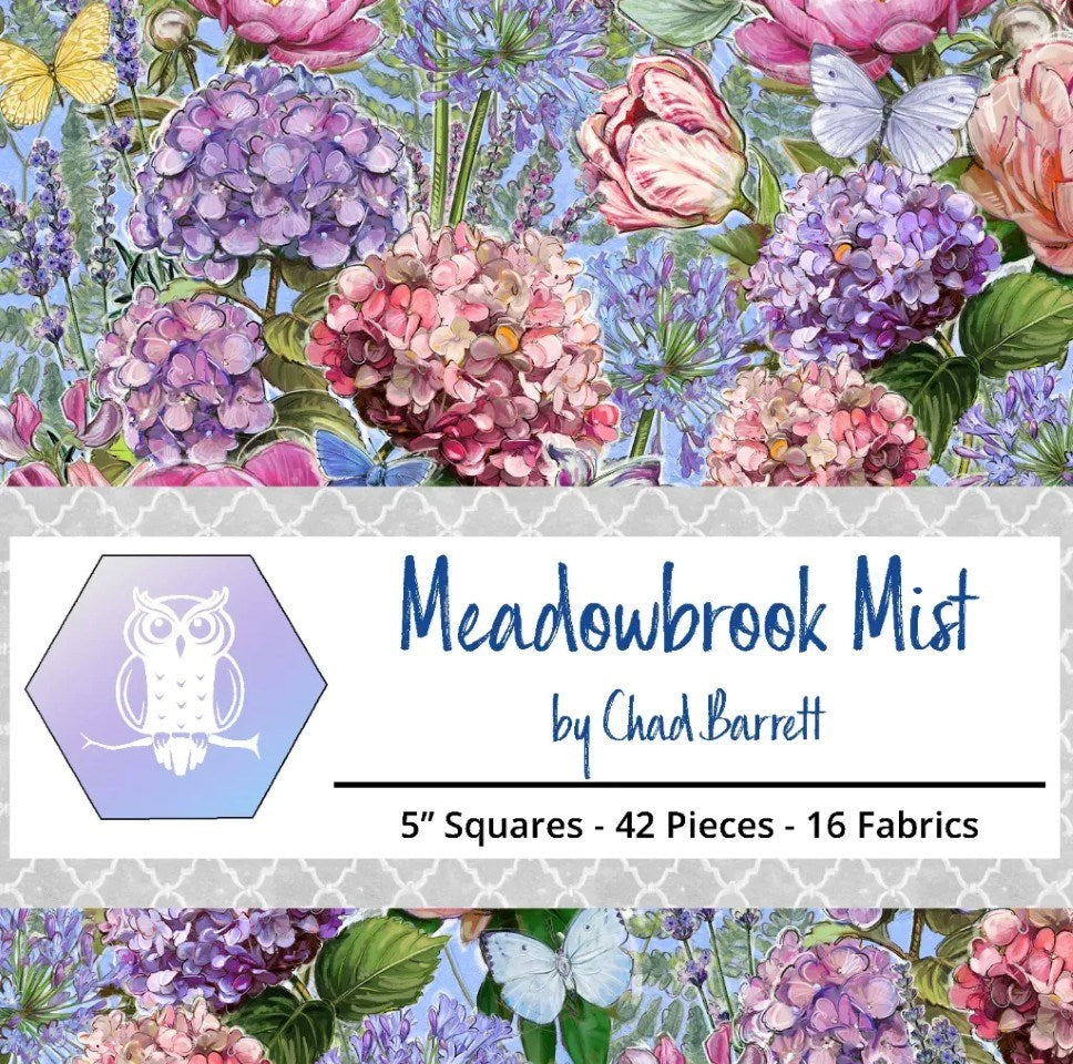 Meadowbrook Mist-05 / 2-4 Pieces of Each Print || Meadowbrook Mist || White Owl Textiles