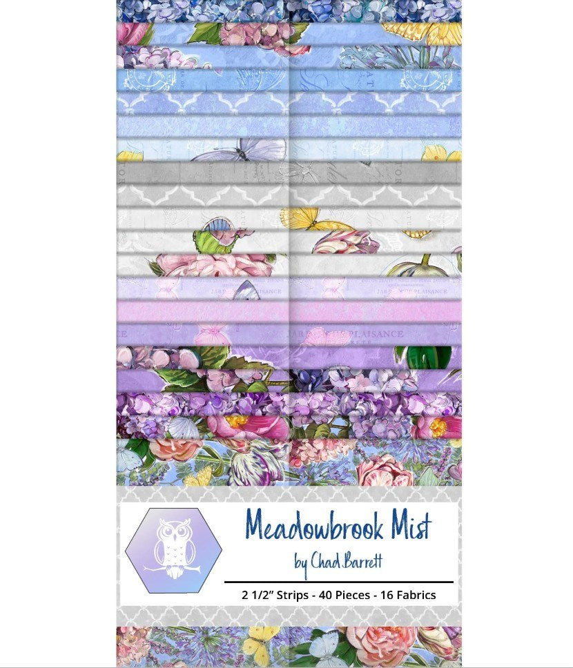 Meadowbrook Mist-2.5 / 2-4 Pieces of Each Print || Meadowbrook Mist || White Owl Textiles