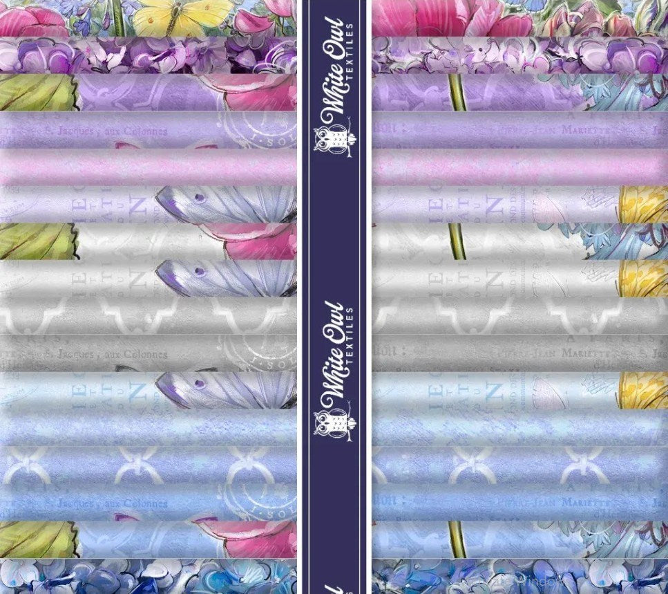 Meadowbrook Mist-FQ / 1 Piece of Each Print || Meadowbrook Mist || White Owl Textiles