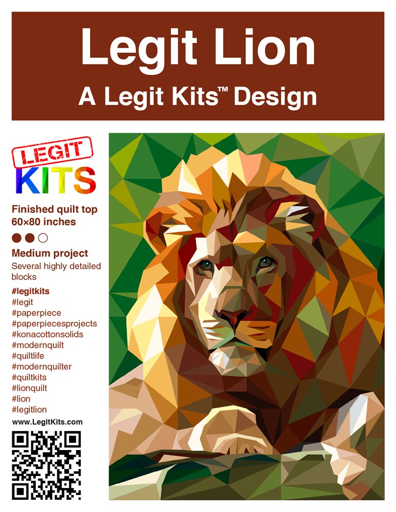 Legit Kits - Legit Lion Foundation Paper Pieced Pattern