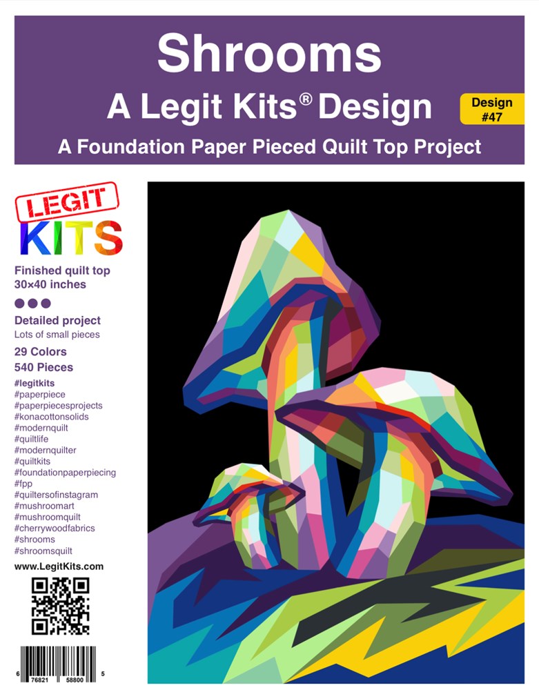 Legit Kits - Shrooms Foundation Paper Pieced Pattern