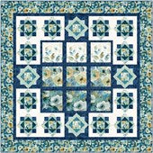 SHOP SAMPLE - GARDEN BLUE || BLOOMSBURY || Northcott Studio
