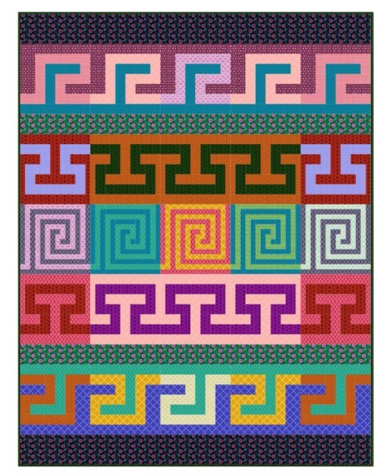 FRIENDLY FROLIC -  || MOSAIC MENAGERIE || Anna Maria Textiles Studio