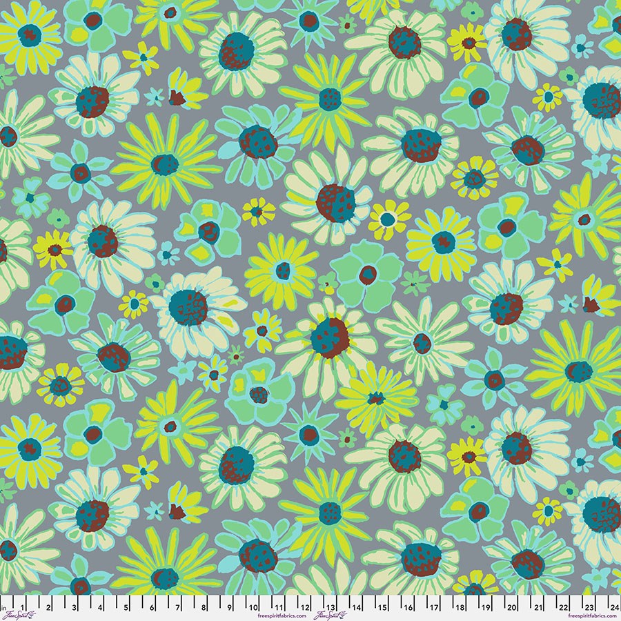 Bloomers - Grey ll August 2024 ll Kaffe Fassett Collective