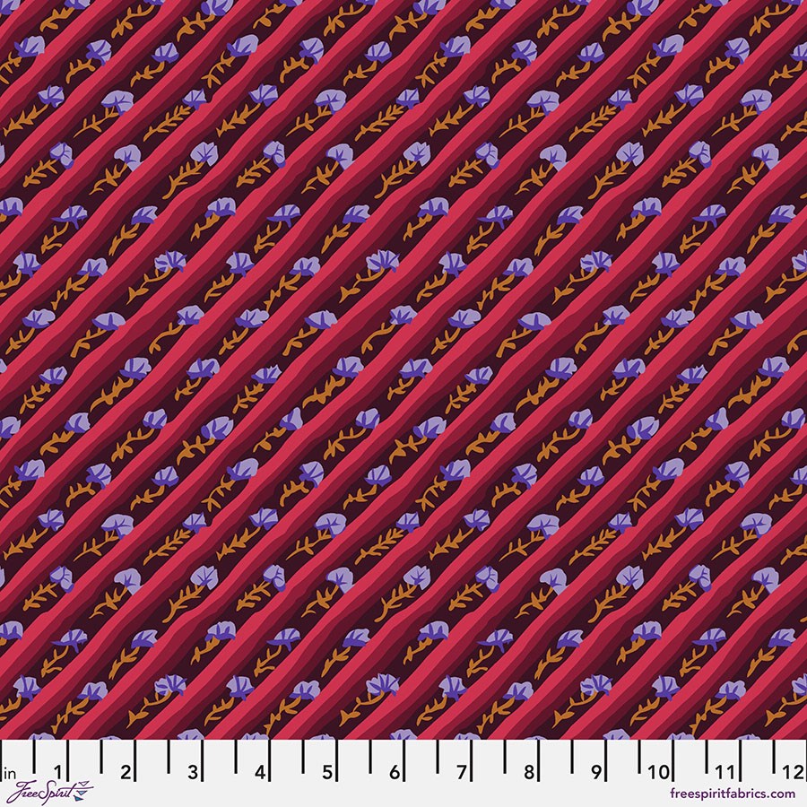 Diagonal Poppy - Aubergine || From the Archives || Kaffe Fassett