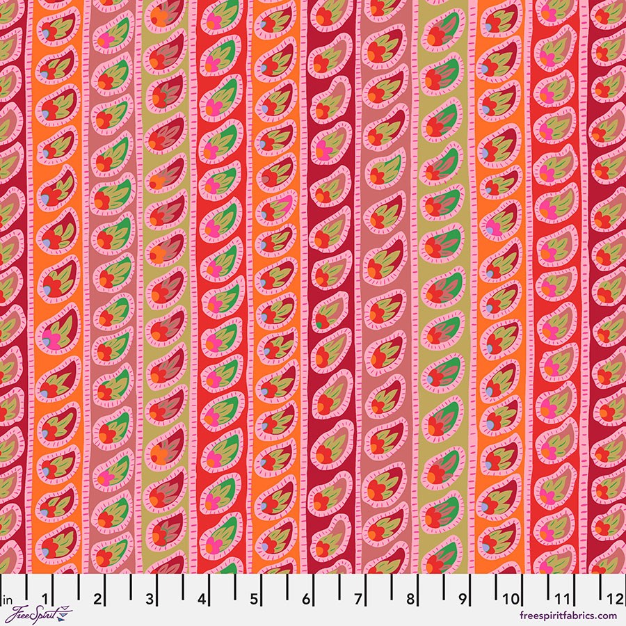 Paisley Stripe - Red || From the Archives || Kaffe Fassett