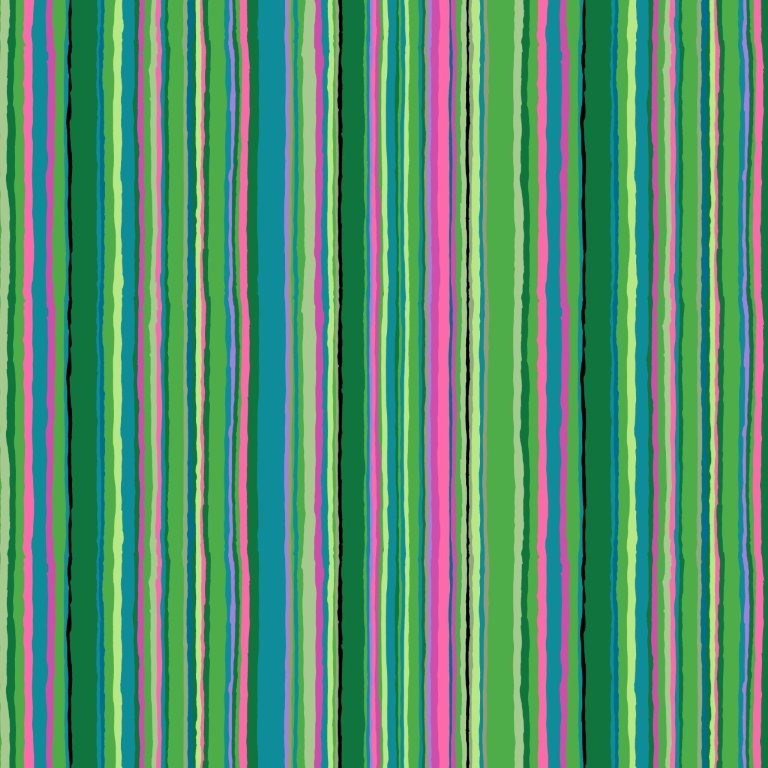 Echo Stripe - Green || Kafe Fassett Collective for FreeSpirit February2026 || Kaffe Fassett