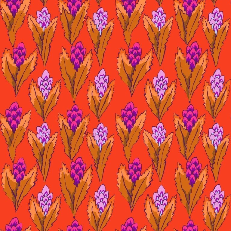 Hyacinth - Red || Kafe Fassett Collective for FreeSpirit February2026 || Kaffe Fassett